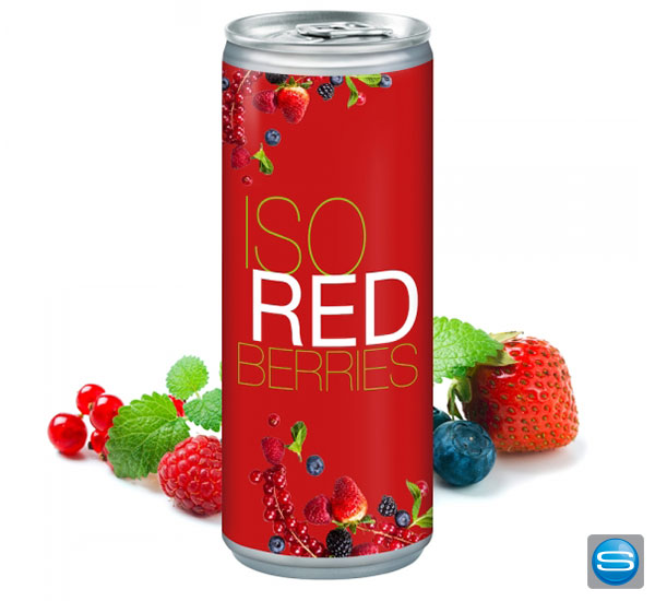 Isodrink Redberries mit eigenem Label bedrucken