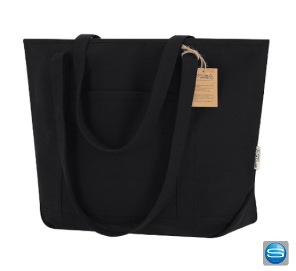 Baumwolltasche mit Außentasche als Werbeartikel Baumwolltasche mit Außentasche als Werbeartikel