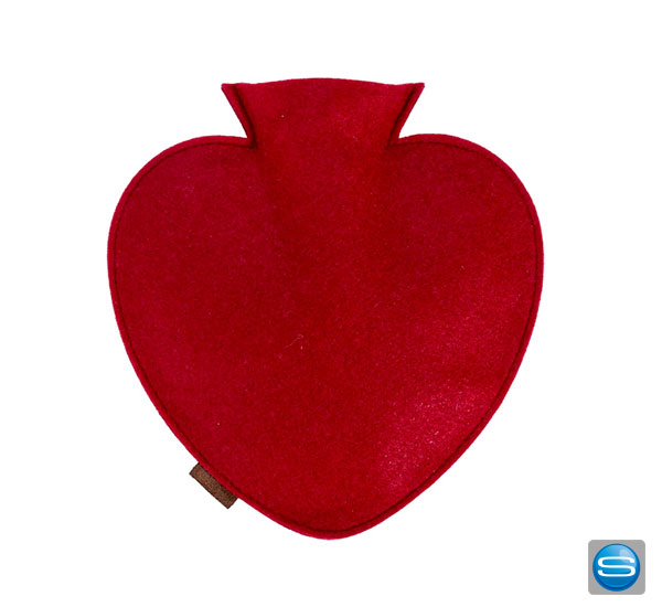 Herz Wärmflasche Lillit aus Filz mit eigenem Logo