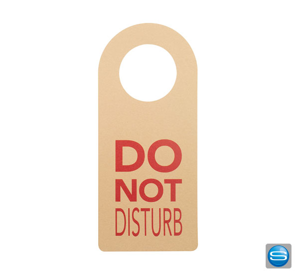 Vollflächig bedruckbarer Tür-Aufhänger aus Papier mit Ihrem Design