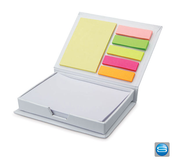 haftnotiz-box Zettelbox aus Karton als Werbegeschenk