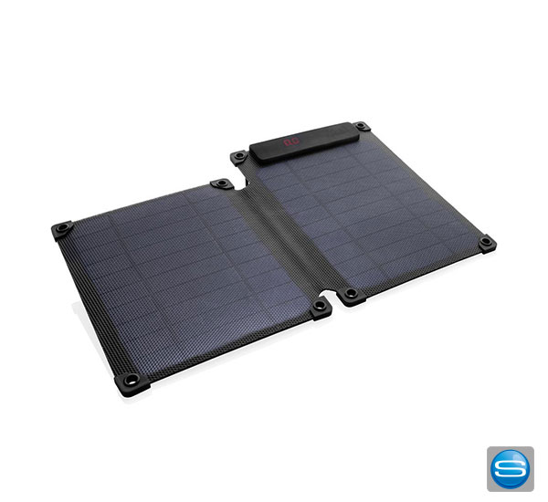 Tragbares Solarmodul als bedruckbarer Werbeträger