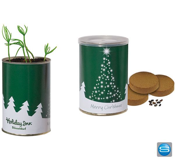 weihnachtsbaum-in-der-dose Weihnachtsbaum-Dose mit Ihrer Werbebotschaft zu Weihnachten verschenken