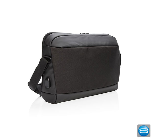 business-laptop-tasche-mit-tragegurt-usb-ladeport-und-rfid-schutzfach-als-werbegeschenk-mit-firmenlogo-bedrucken Laptop Büro-Tasche mit individuellem Kundenlogo