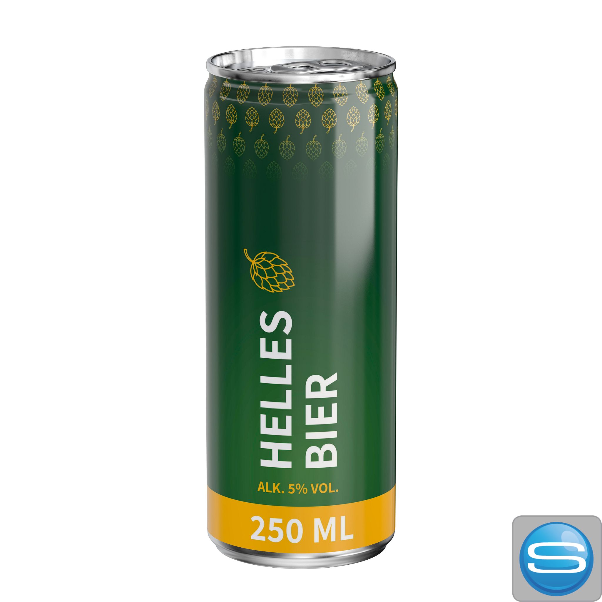 250 ml Bierdose mit individuellem Werbedruck als Event-Getränk