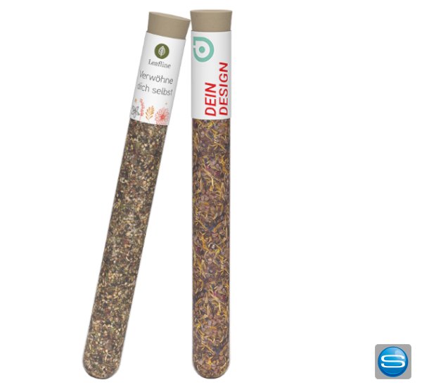 Gewürzmischungen von DeWi verpackt im Reagenzglas