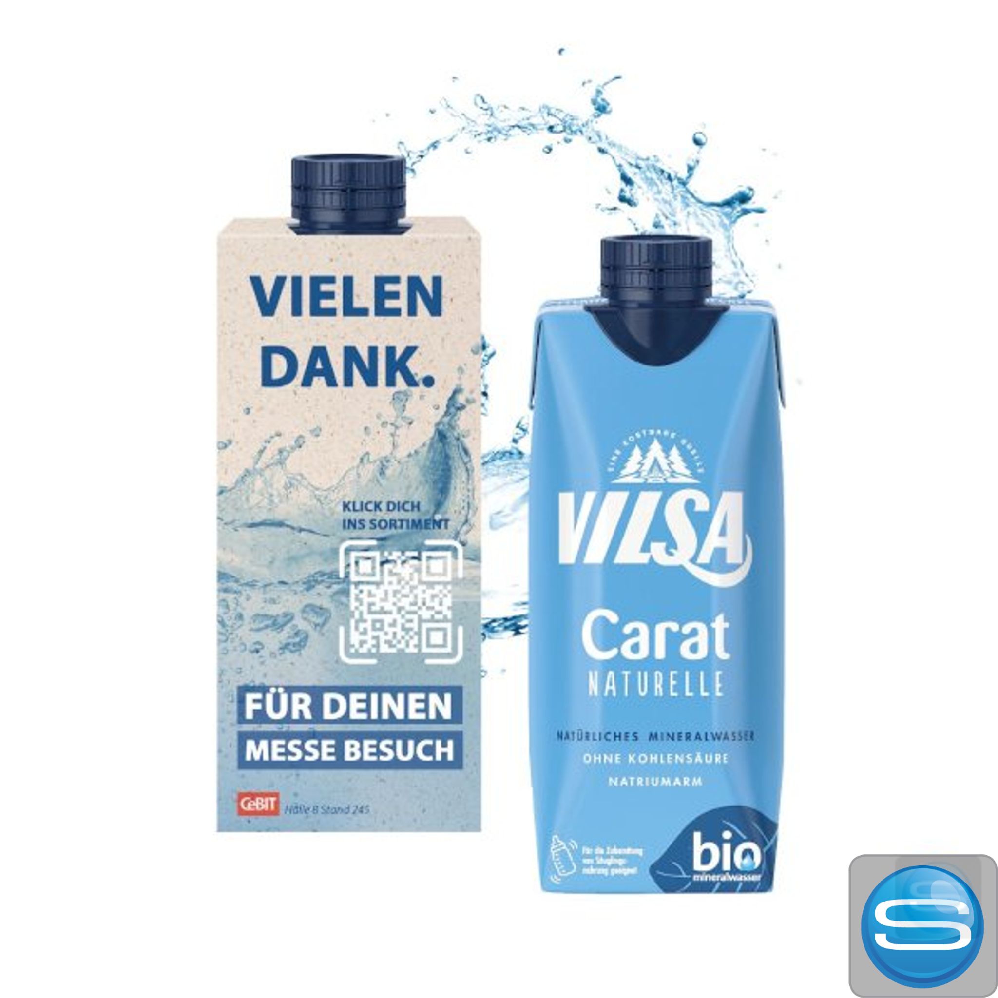 Bio-Mineralwasser im Tetra Pak mit individuellem Druck