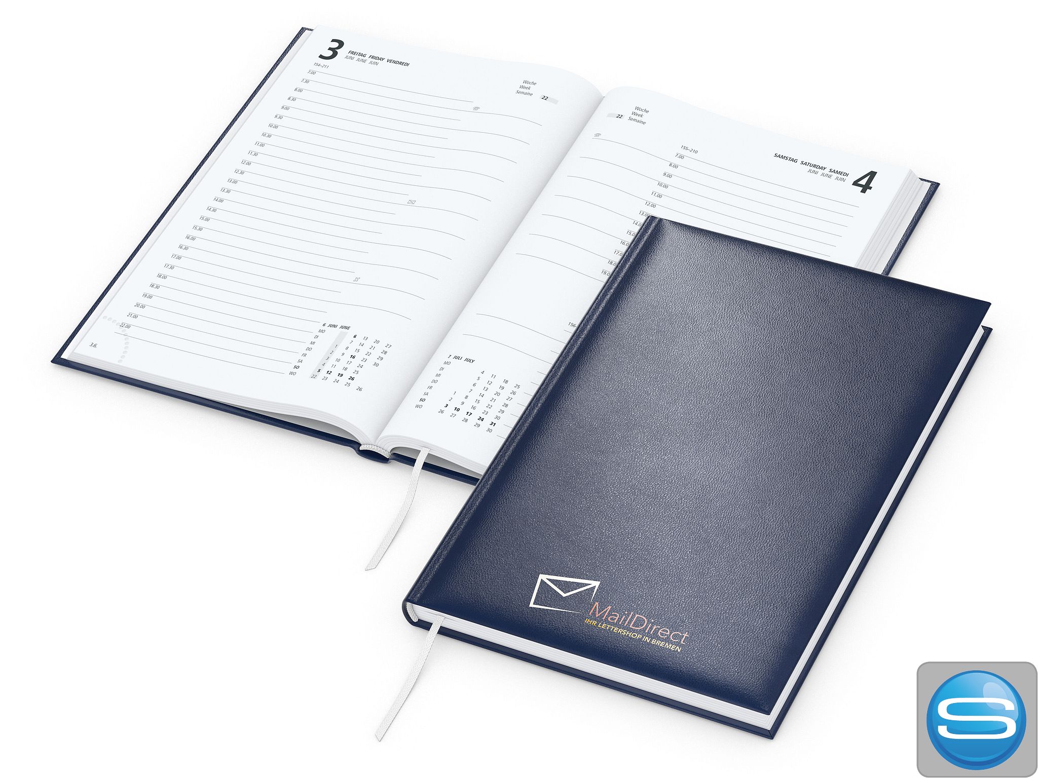 Tageskalender Basic Express DIN A5 mit Logodruck