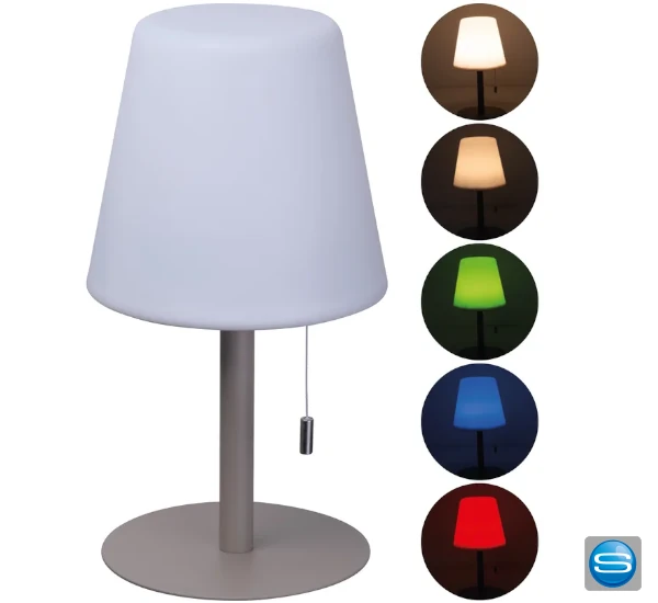 Outdoor Tisch Lampe mit Farbwechsel und Logogravur