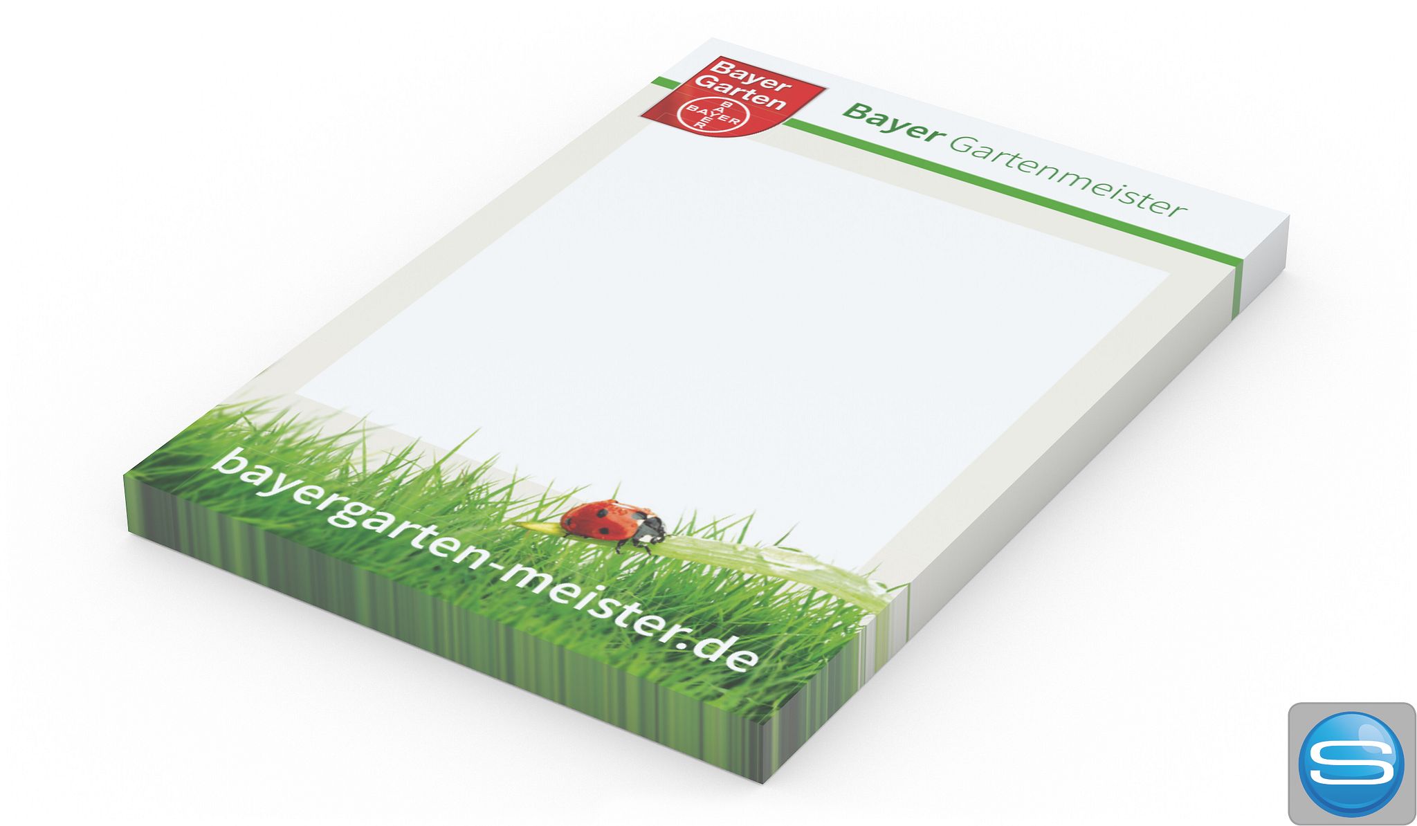 Haftnotizblock Basic 50x72 mm als Werbegeschenk mit Logo