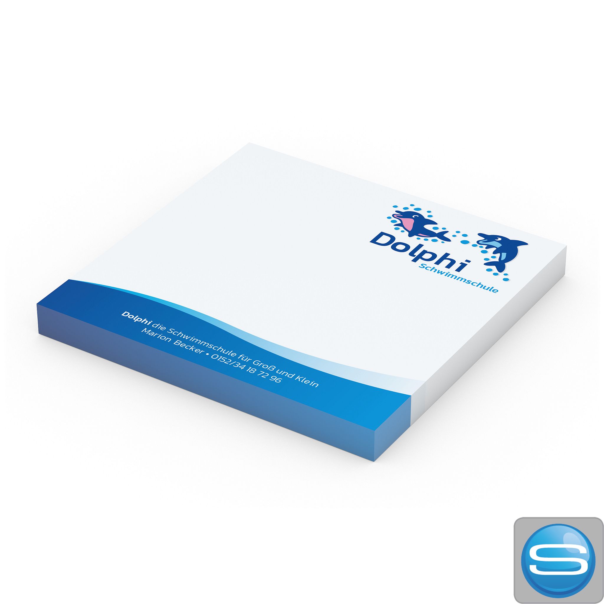 Haftnotizblock Basic mit Logodruck