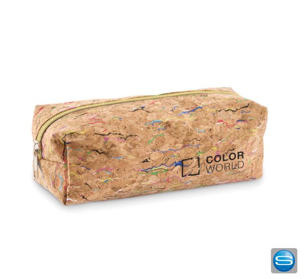 Kork Schlampermäppchen mit Logodruck als Werbemittel