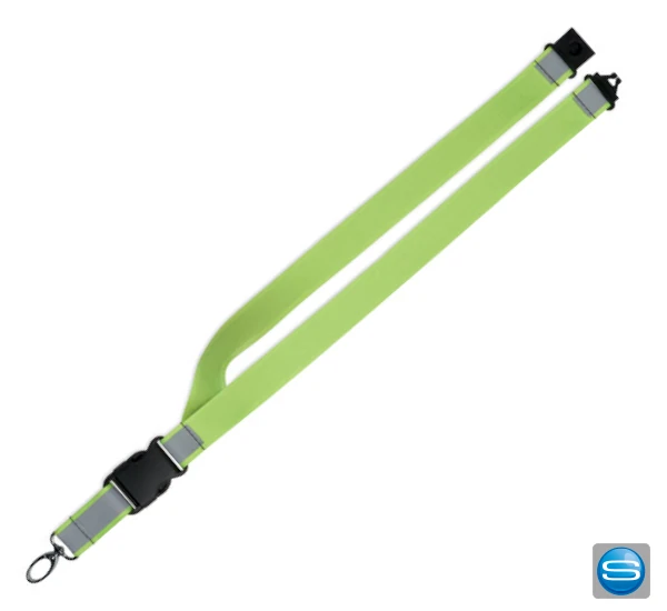 Reflektierendes RPET Lanyard mit Logodruck als Werbemittel