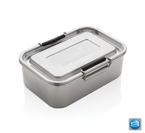 Auslaufsichere Lunchbox aus recyceltem Edelstahl als Werbegeschenk