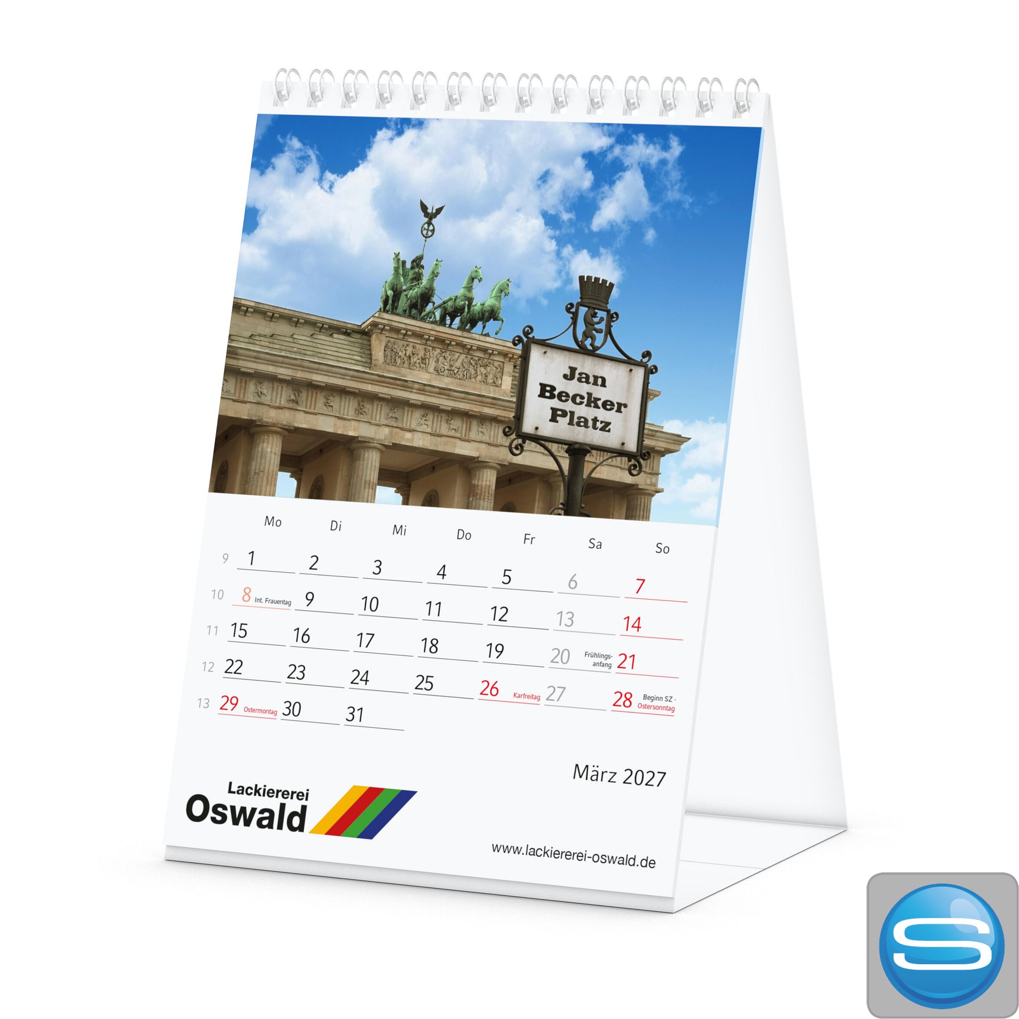 Tischkalender Hochformat mit MagicPix Personalisierung