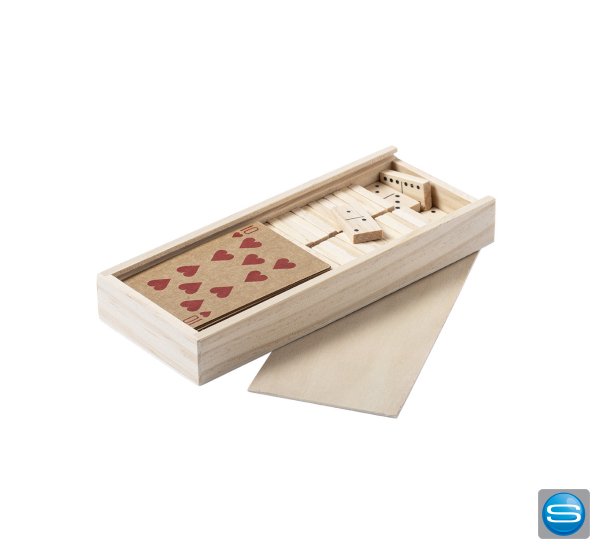 Spielset aus Holz mit Ihrem Firmenlogo Spielset aus Holz mit Ihrem Firmenlogo