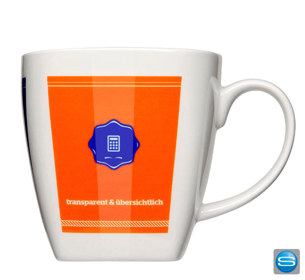 mahlwerk-tassen-bedrucken Eckige Mahlwerck Tasse bedruckt mit Ihrer Werbung