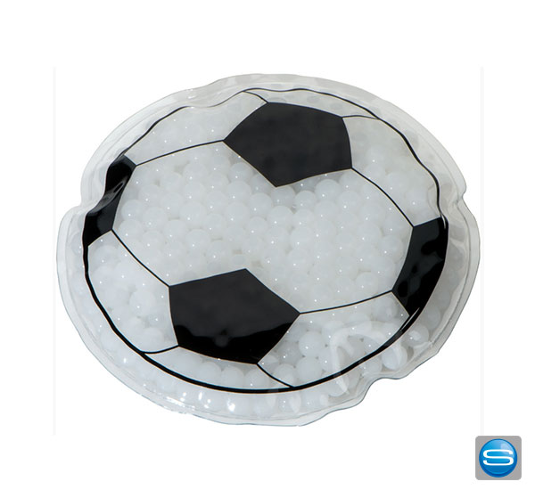 Kühl- oder Wärmepad im Fußball-Desgin mit Logo bedrucken