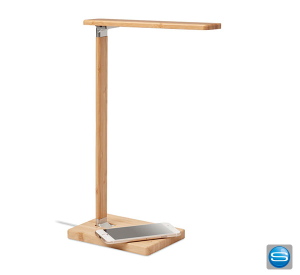 lampe-induktive-ladestation Tischleuchte mit induktiver Ladestation als Werbegeschenk