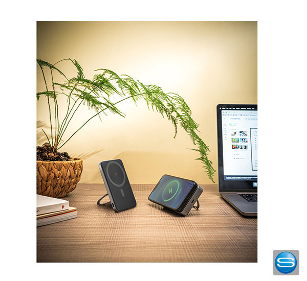 Magnetische Powerbank mit Logodruck 