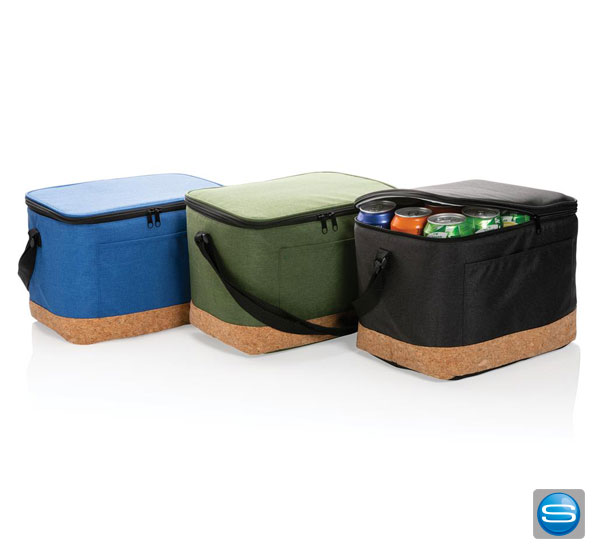 Two-Tone Kühltasche mit Korkdetail mit Ihrem Logo veredeln