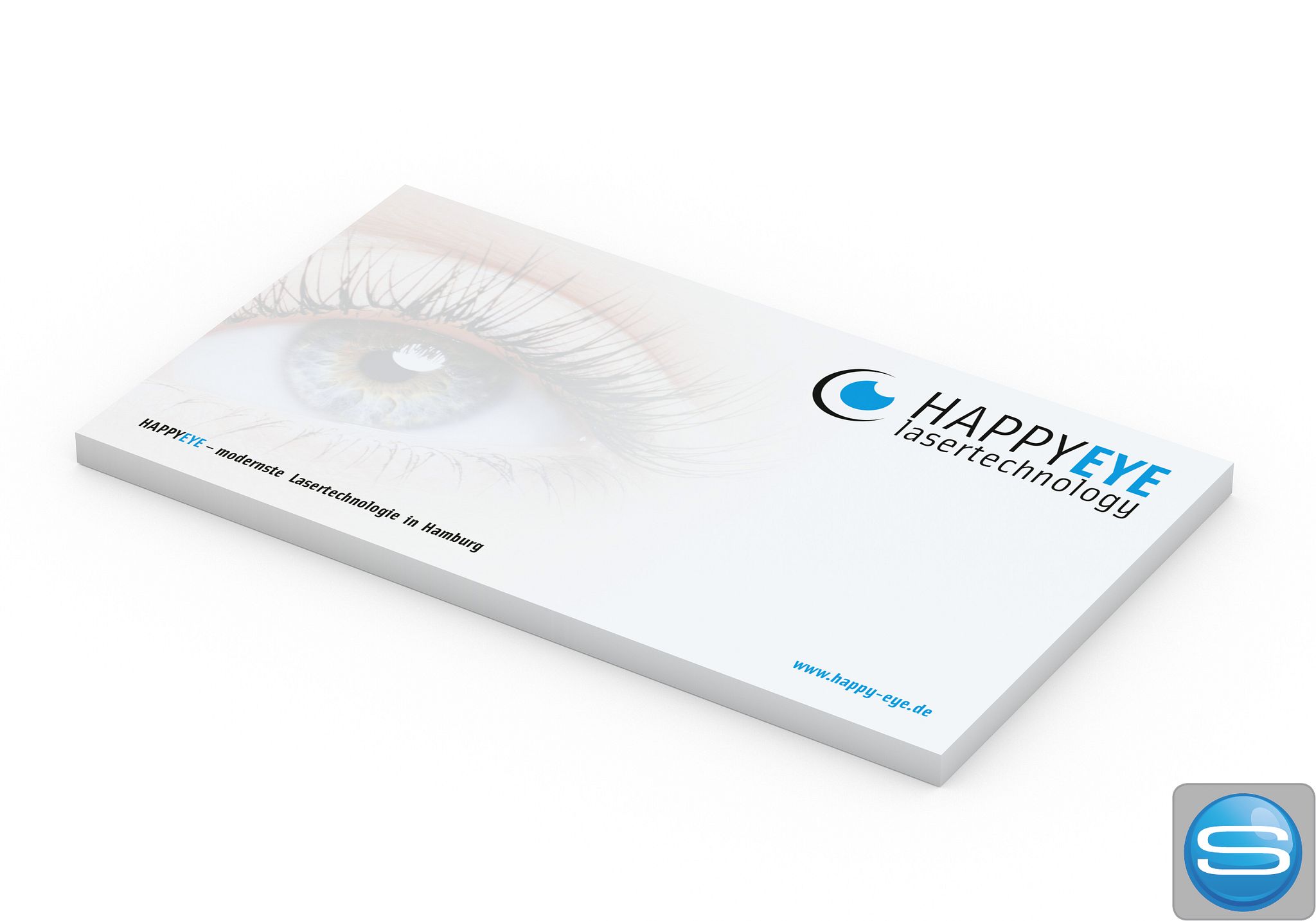 Haftnotizblock 125x72 mm mit 100 Blatt als Werbeartikel individuell bedruckbar