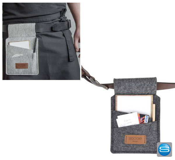 Filz Kellnertasche individuell bestickt