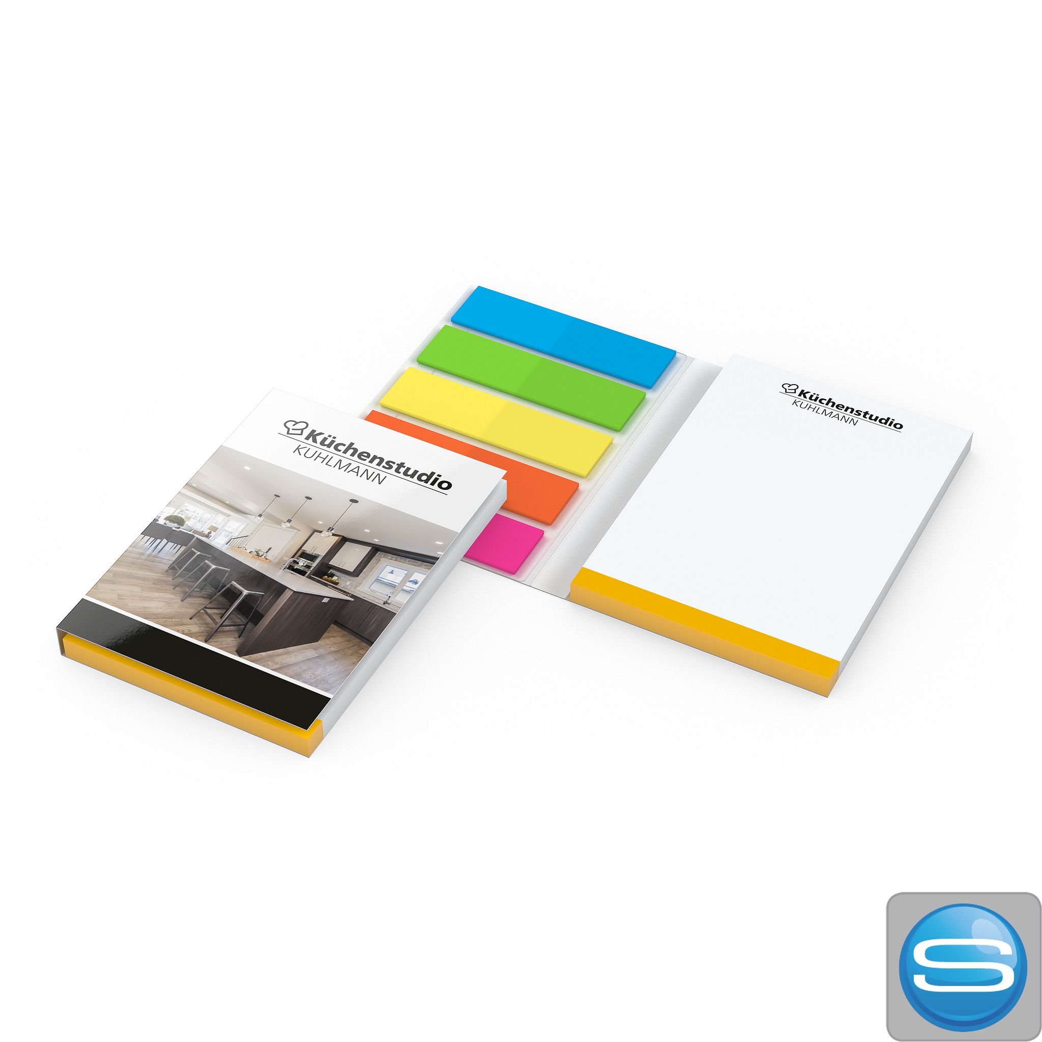 Haftnotiz-Set Bern mit Softcover als bedruckbarer Werbeartikel