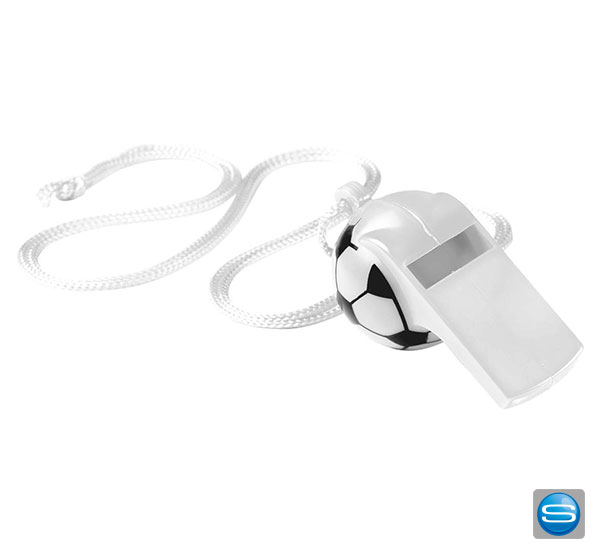 pfeife-bedruckbar Pfeife mit Fußball Aufdruck individuell bedruckbar
