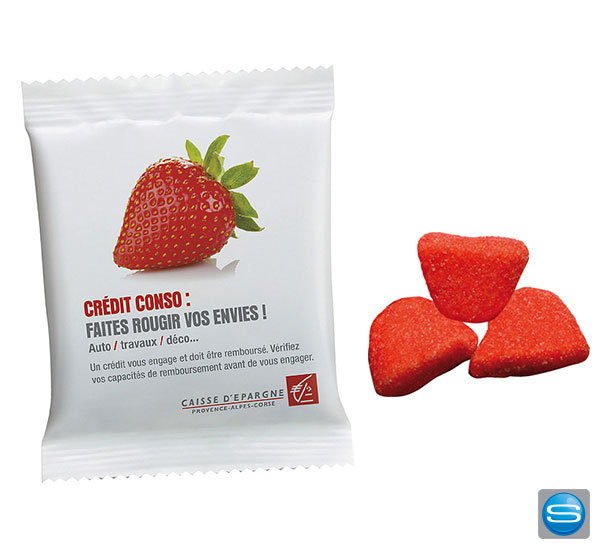 Haribo Schaumzucker Erdbeeren als Werbemittel