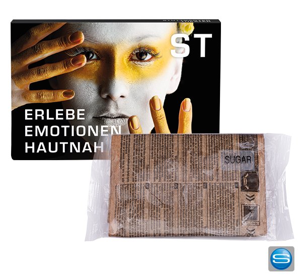 Mikrowellen Popcorn mit Werbeschuber Mikrowellen Popcorn mit Werbeschuber