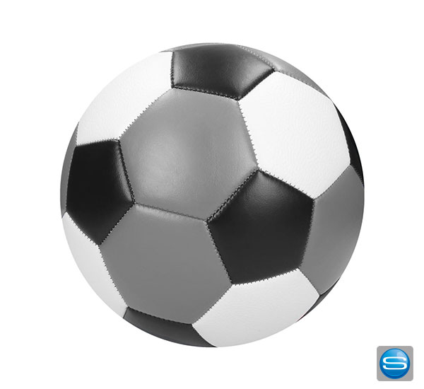 Mehrfarbiger Fußball als Werbeartikel mit persönlichem Logodruck
