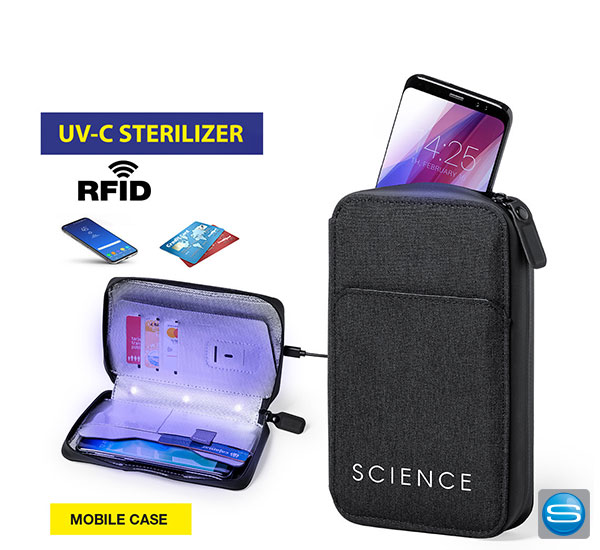 RFID Hülle mit UV-Sterilisator als Werbemittel