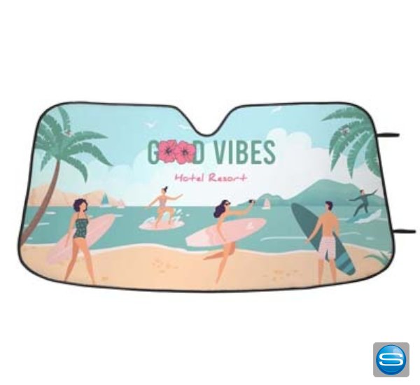 Auto Sonnenschutz vollflächig bedruckbar