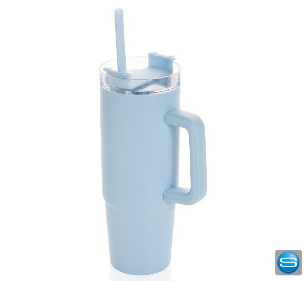 Trendbecher mit Strohhalm und Ihrem Logo bedruckt