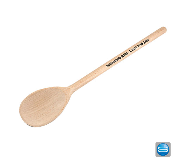 Kochlöffel aus Holz mit oder ohne Herz als Werbeartikel 