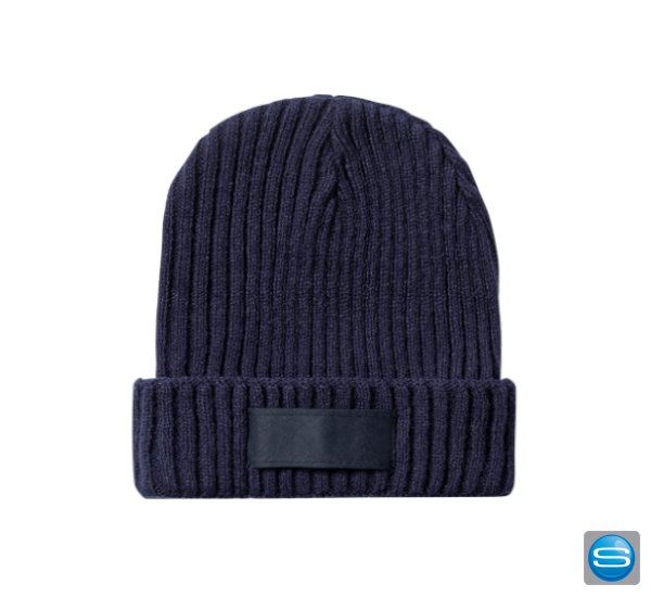 Elastische Rippenstrickmütze mit Motiv bedrucken