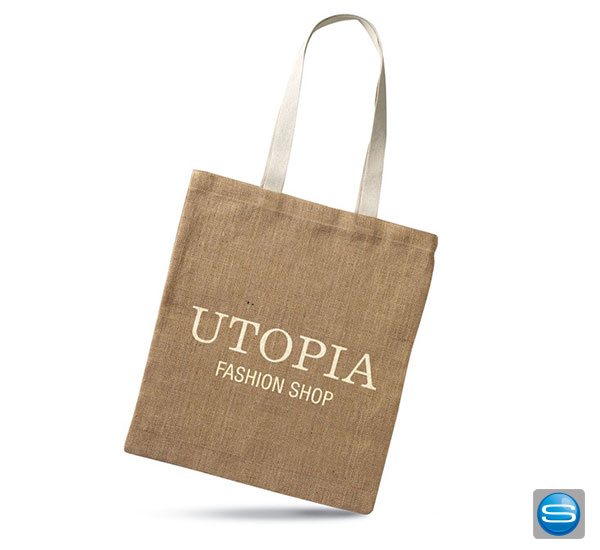 Umweltfreundliche Einkaufstasche aus Jute mit Logo bedrucken
