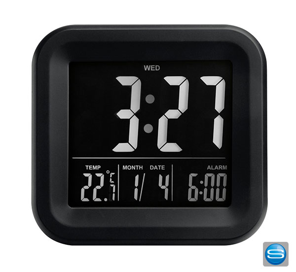 Alarmuhr mit Thermometer als Werbeartikel