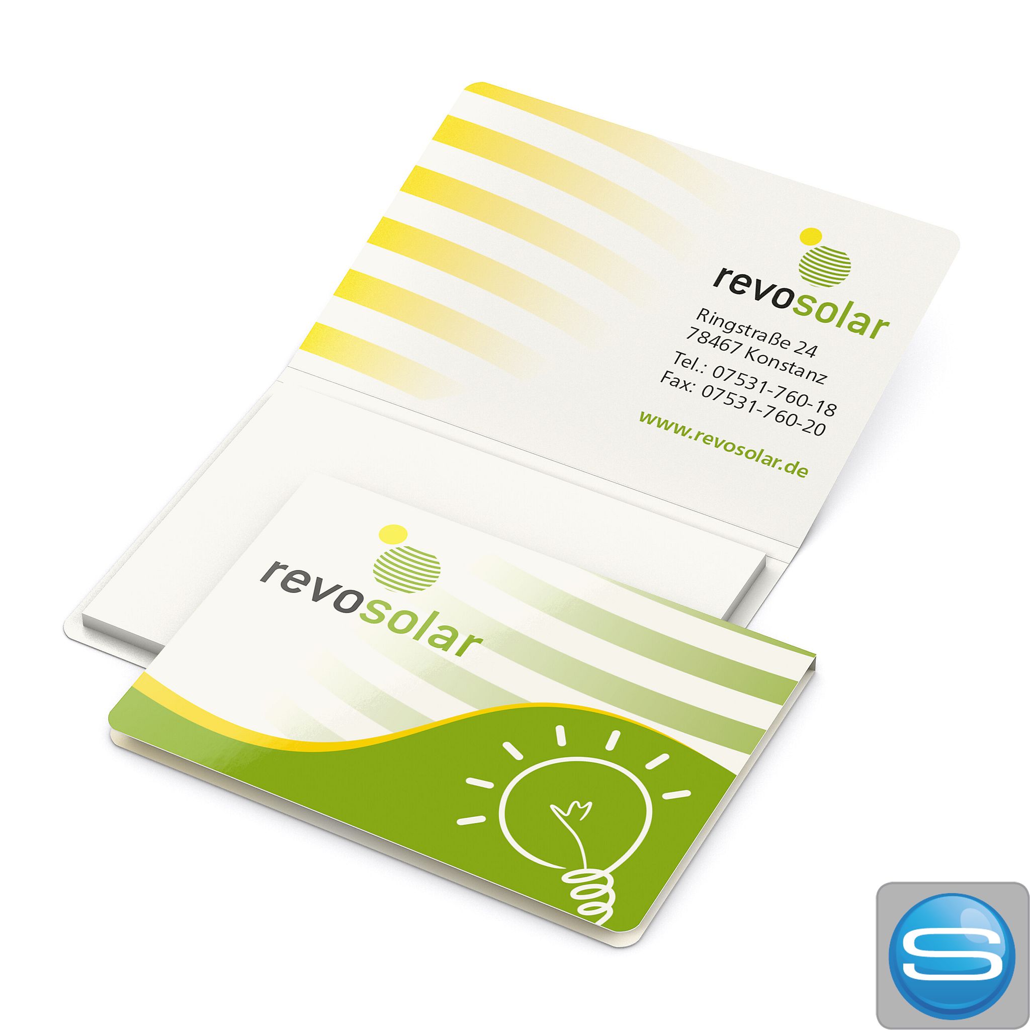 Recycling-Haftnotizblock Memo-Card mit Logodruck
