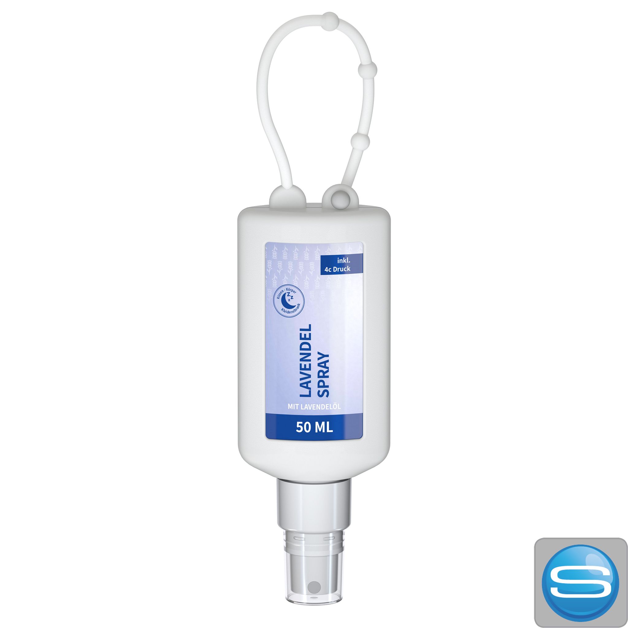 Lavendel-Duftspray 50 ml Bumper mit Body Label als Werbeartikel