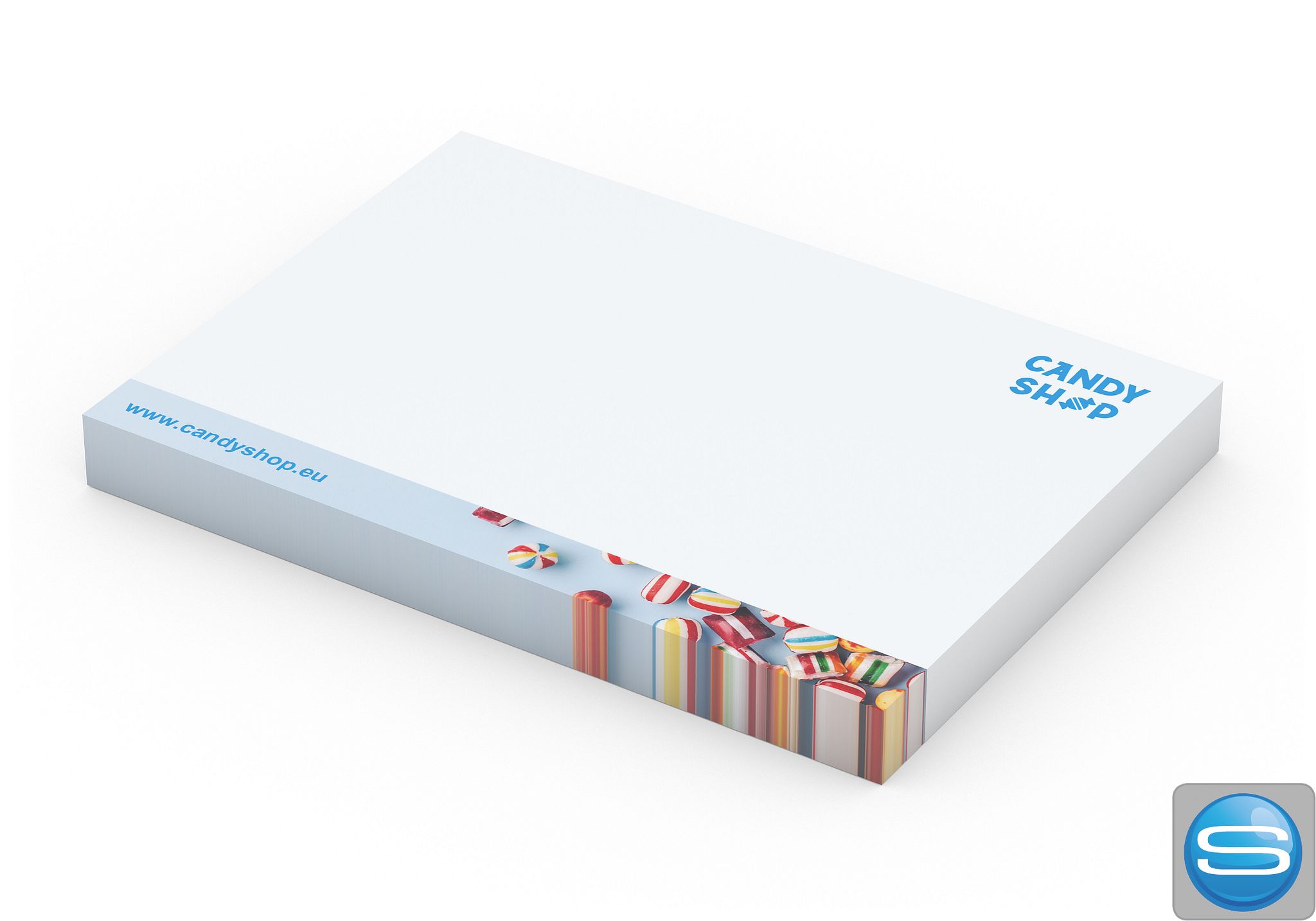 Haftnotizblock 100 x 72 mm mit Logo-Druck