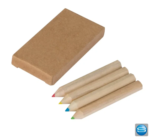 Mini-Stiftebox mit 4 Holzbuntstiften – Kreatives Giveaway für Groß & Klein