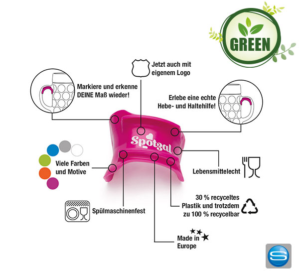 Bierkrug Adapter als recycelbarer Werbeartikel