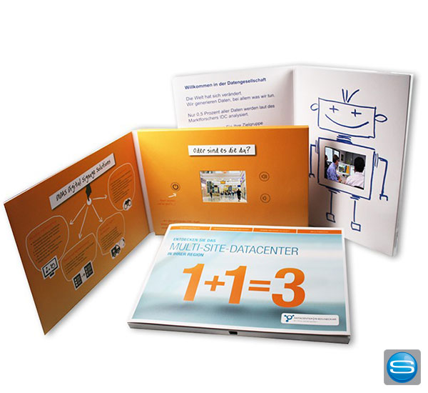 Videokarte mit 3" Display für Ihre Firmenpräsentation