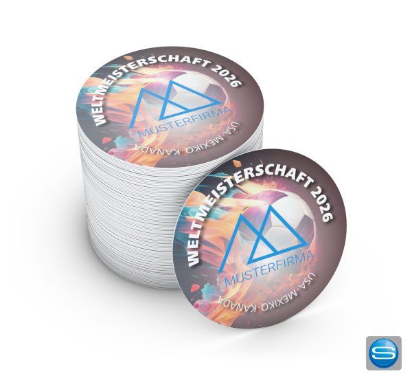 Weltmeisterschaft-Bierdeckel mit Ihrem Motiv bedrucken