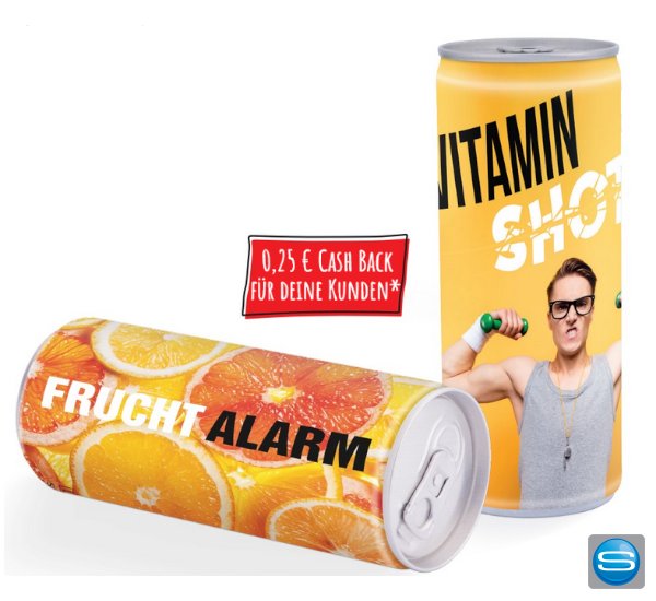 Iso Drink in der Werbedose mit Ihrem Logo bedruckbar