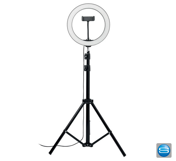 Selfie Set mit LED Ringleuchte individuell mit Logo bedrucken