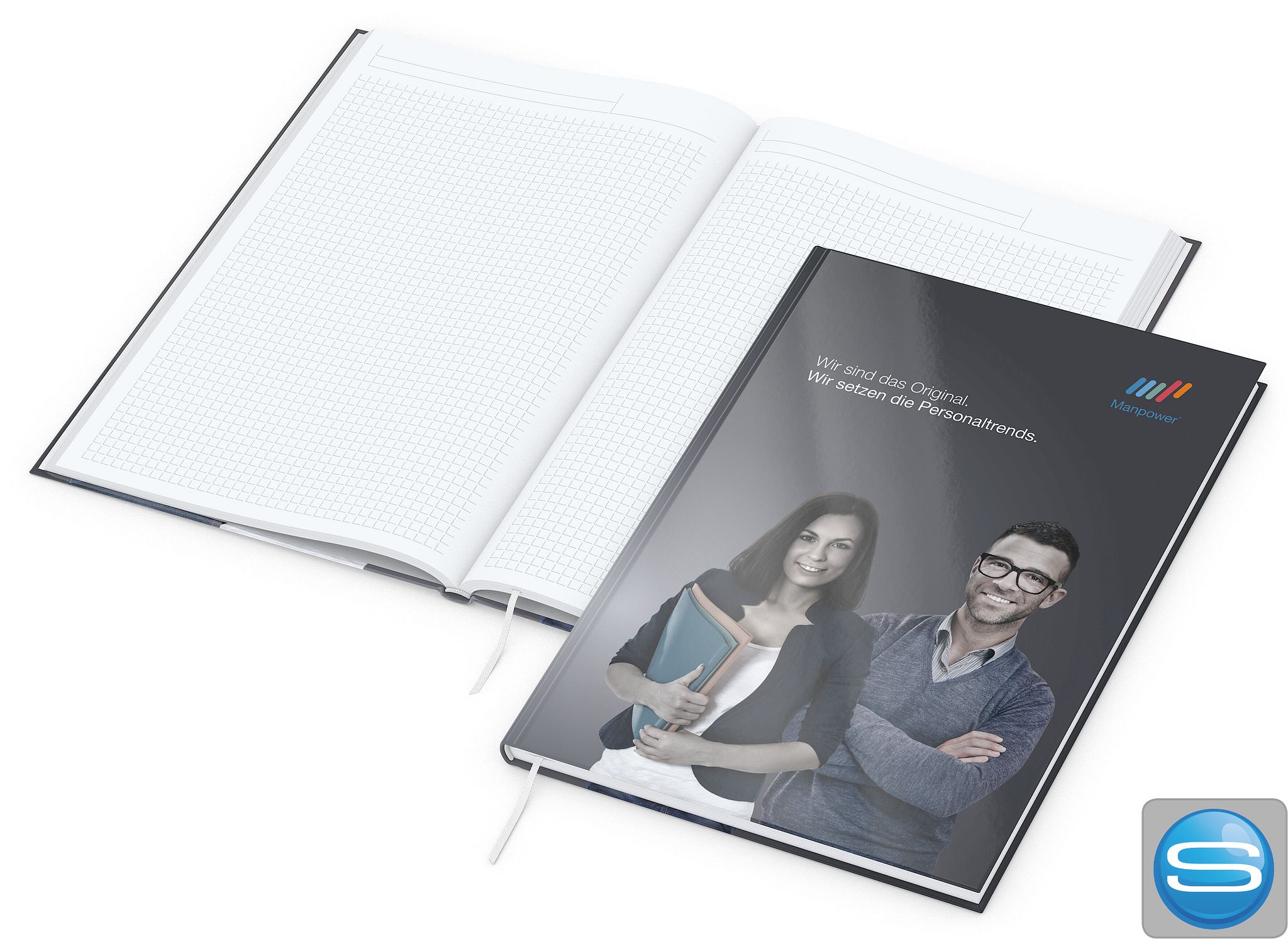 Hardcover-Notizbuch DIN A4 mit Logodruck