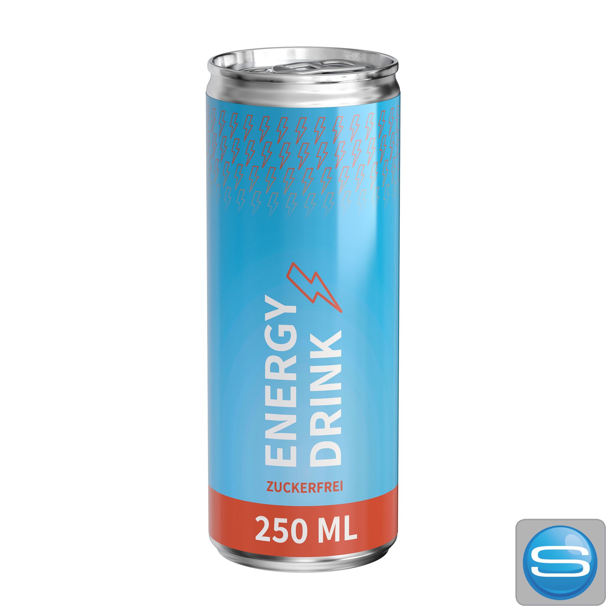 Energy Drink zuckerfrei 250 ml Alu-Dose – bedruckbarer Werbeartikel mit Logo